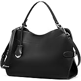 MoreFarther Genuine Leather Tote Bag for Women, Large Capacity Handbags Crossbody Bag with Removable Adjustable Strap