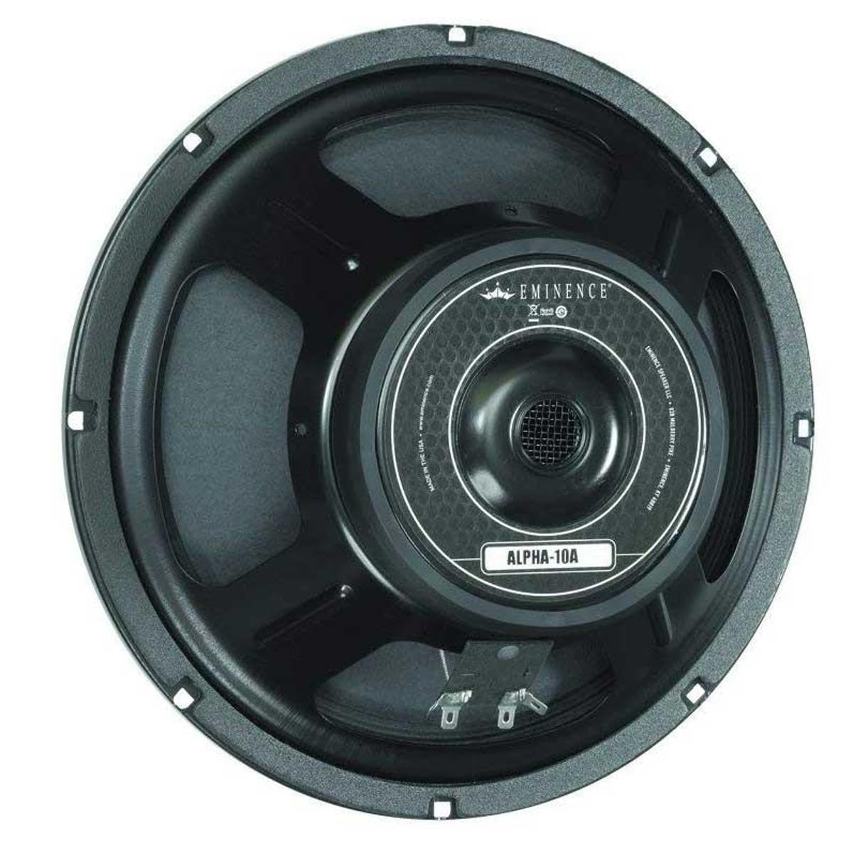 Eminence American Standard Alpha-10A 10" Mid-Bass Pro Audio Speaker, 150 Watts at 8 Ohms, Black