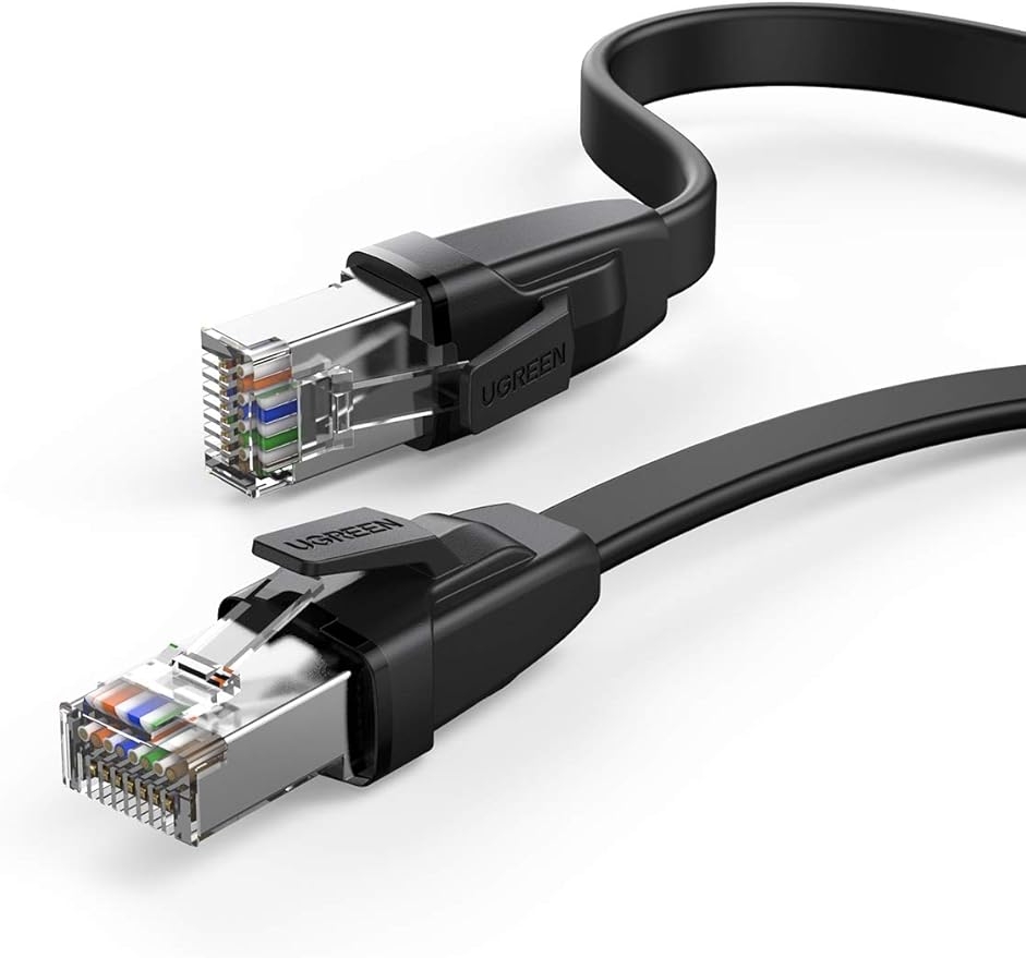 UGREEN 3M Cat 8 Plat Câble Réseau RJ45 Haut Débit 40Gbps 2000MHz 8P8C Compatible avec