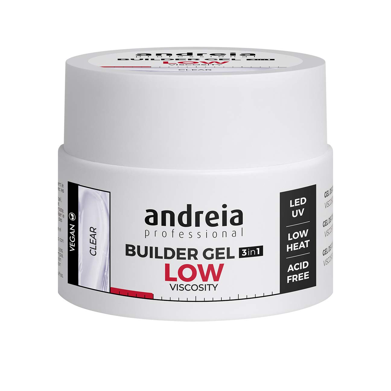 Andreia Professional Gel Builder Low Viscosity Clear - LED et UV - Clear 44g