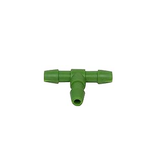 Pepper Agro Drip Irrigation Accessories Plant Watering Tee Connector for Feederline Pipe 4 mm Joiner, Set of 50