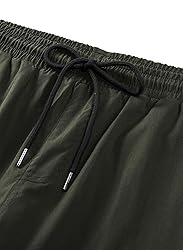 JMIERR Work Pants for Men Stretch Elastic Waist