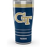 Tervis Traveler Georgia Tech Yellow Jackets - MVP Triple Walled Insulated Tumbler Travel Cup Keeps Drinks Cold & Hot, 20oz, Stainless Steel