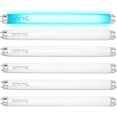Konideke 6 Pack T8F10W BL 10W Replacement Bulbs T8 10 Watts Fluorescent Tube for 20W Device 13 Inch 365-nm Black Light