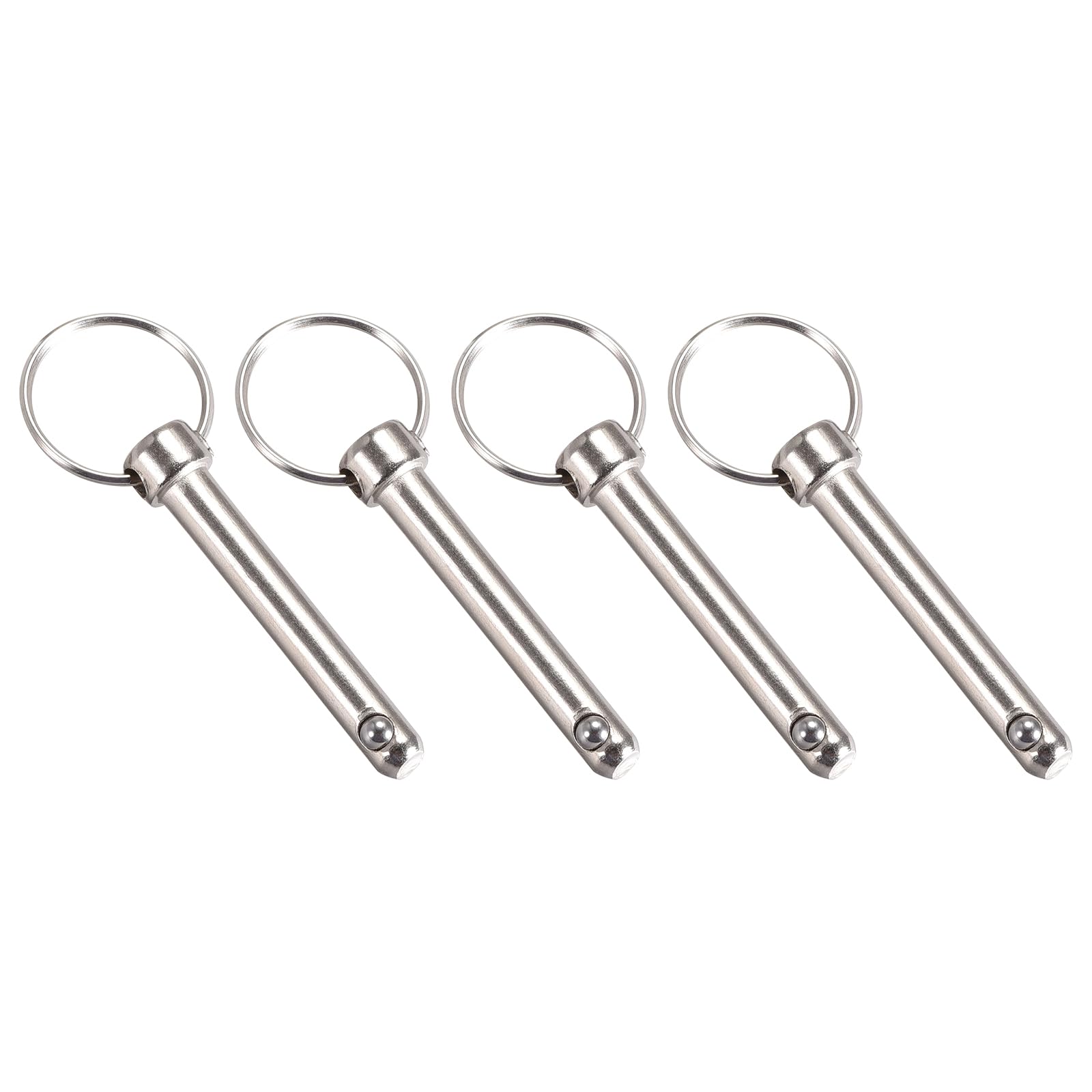 METALLIXITY Quick Release Pins (8mmx50mm) 4Pcs, Carbon Steel Pull Pin - for Shipbuilding, Ship Outfitting, Boat Top