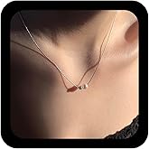 Ximdble Vintage Pearl Pendant Necklace Boho Pearl Chain Necklace Silver Thin Chain Necklace Floating Pearl Choker Necklace Ball Collar Necklace Jewelry for Women