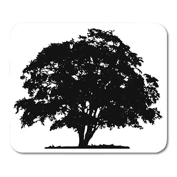 Amazon Com Emvency Mouse Pads Old Black Oak Tree Silhouette On