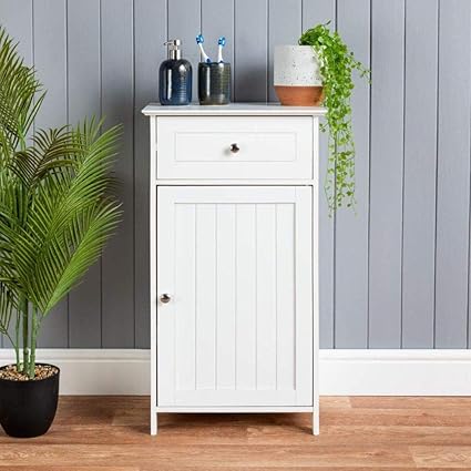Asdasd Small Bathroom Storage Unit White Toilet Roll Cabinet Compact Slim Wooden Bathroom Box Multipurpose Cleaning Tidy Amazon De Kuche Haushalt