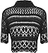 WearAll Women's Crochet Knitted Short Sleeve Bolero