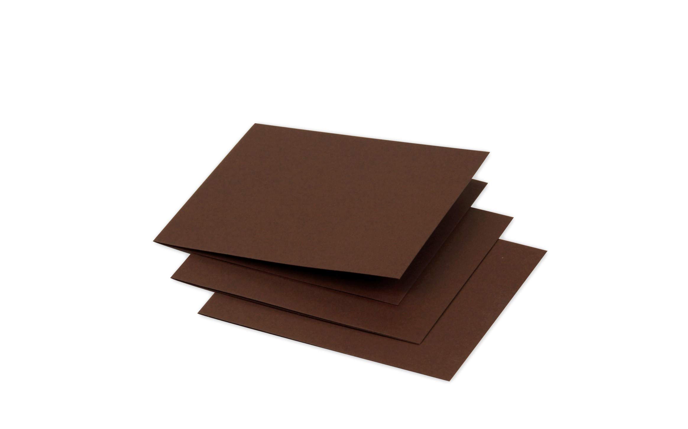 Clairefontaine 16142C Pack of 25 Double Cards Square (11.6x11.6cm) 210g/m² Cocoa colour Invitation Correspondence Cardboard Pollen range Smooth Premium Paper — image 1