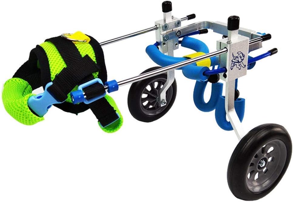 CHHUABAN Pet Dog Scooter Wheelchair Adjustable Invalid Walking Dog Rehabilitation Work Cat And Dog Hindquarters Leg Injury Dog Scooter (Size : XS)