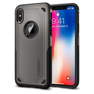 Spigen Hybrid Armor Designed for Apple iPhone X Case (2017) - Gunmetal