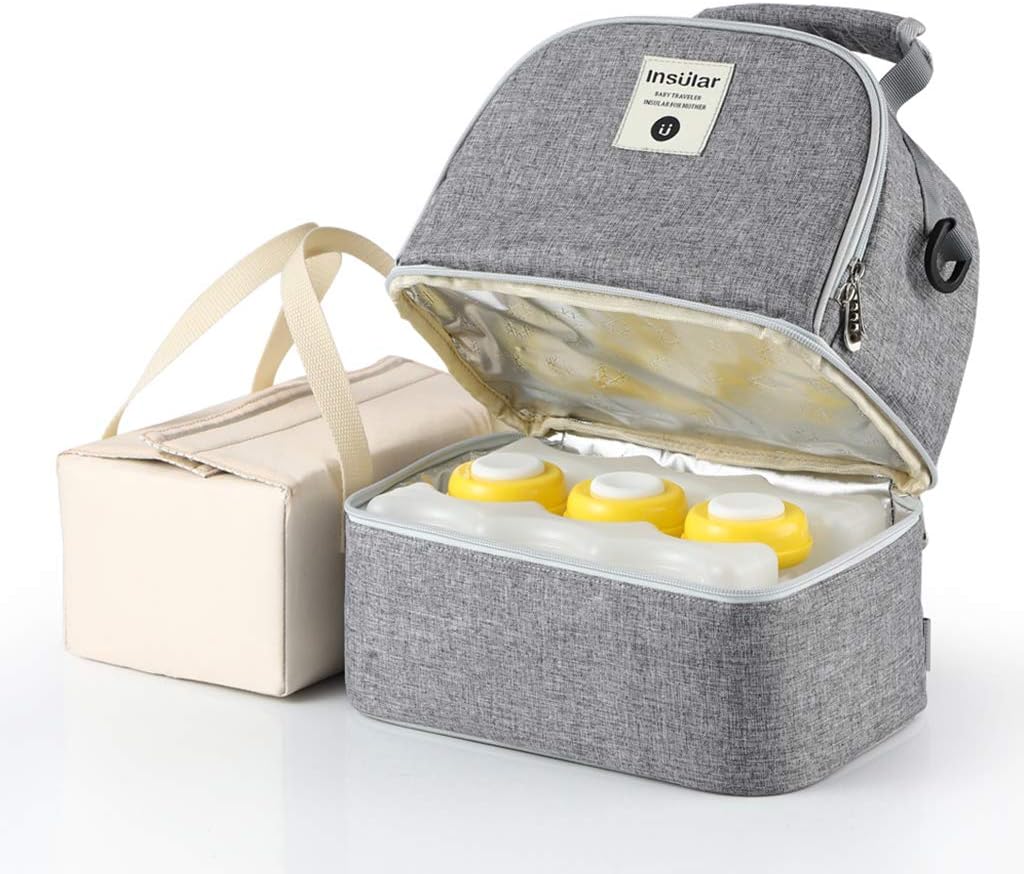ZJL220 Double Layer Breast Milk Cooler Bag Moistureproof Backpack with