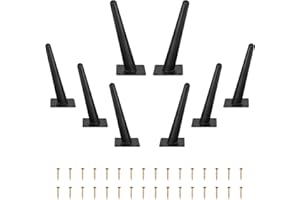 LOSODONA 8 Inch Furniture Legs Set of 8 Oblique Furniture Legs Metal Table Legs Modern Style Sofa Legs Chair Legs Heavy Duty Sofa Replacement Feet for Couch, Nightstand, Ottoman, Cupboard (Black)