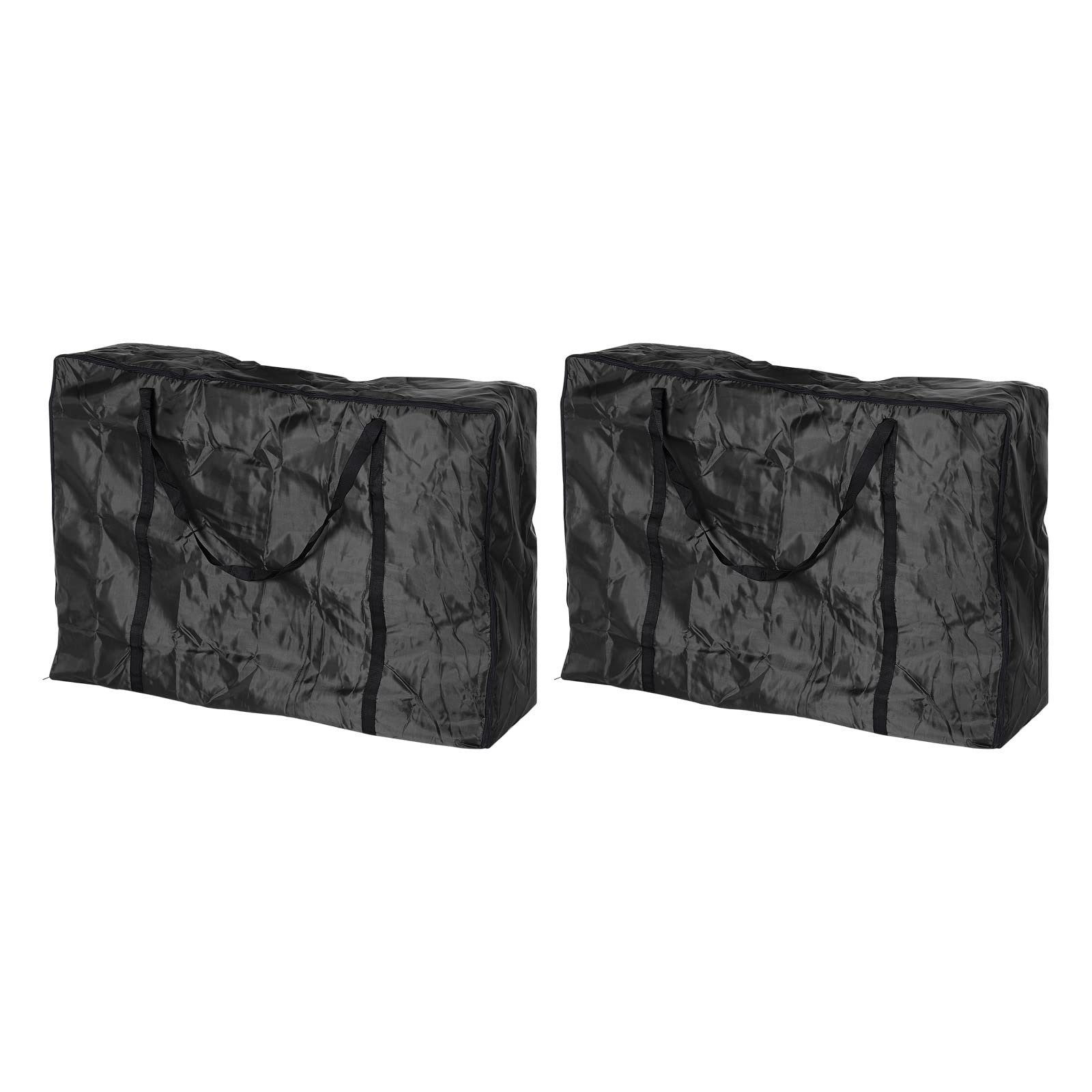 PATIKIL Chair Storage Bag, 2 Pack Waterproof Folding Lounge Chair Cover Carrying Case for Outdoor Camping Chair Beach Chaise Zero Gravity Chair, Black