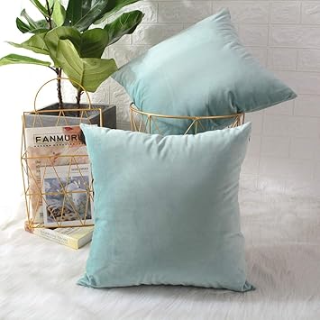 Kids Furniture Decor Storage Set Of 2 Velvet Soft Throw Pillow