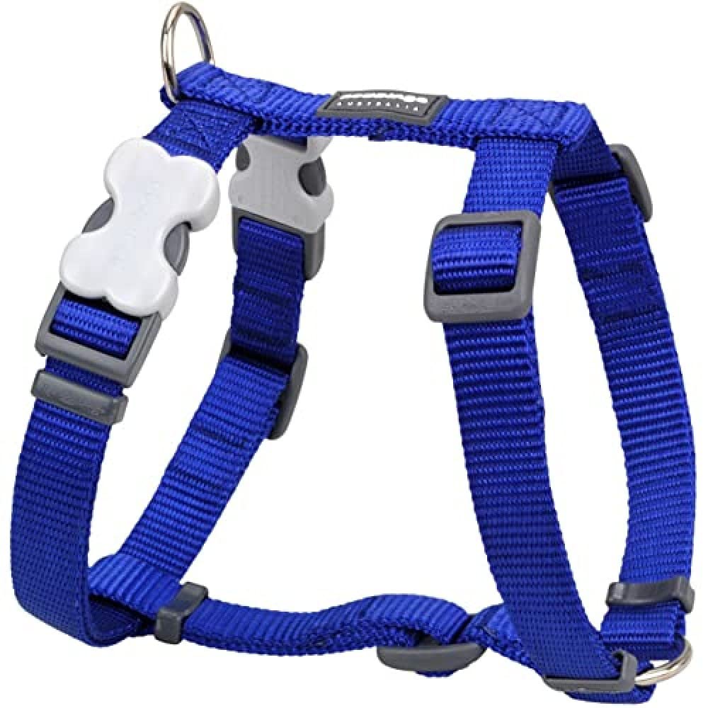 Red Dingo Classic Dog Harness Plain, Dark Blue, Medium 20mm