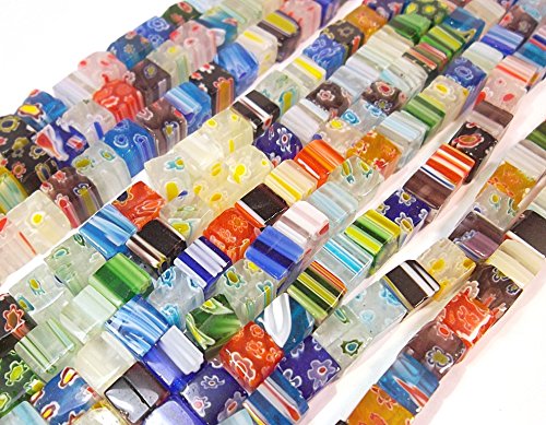Creativsets Basteln Kreativitat 46 Millefiori Glasperlen 8mm