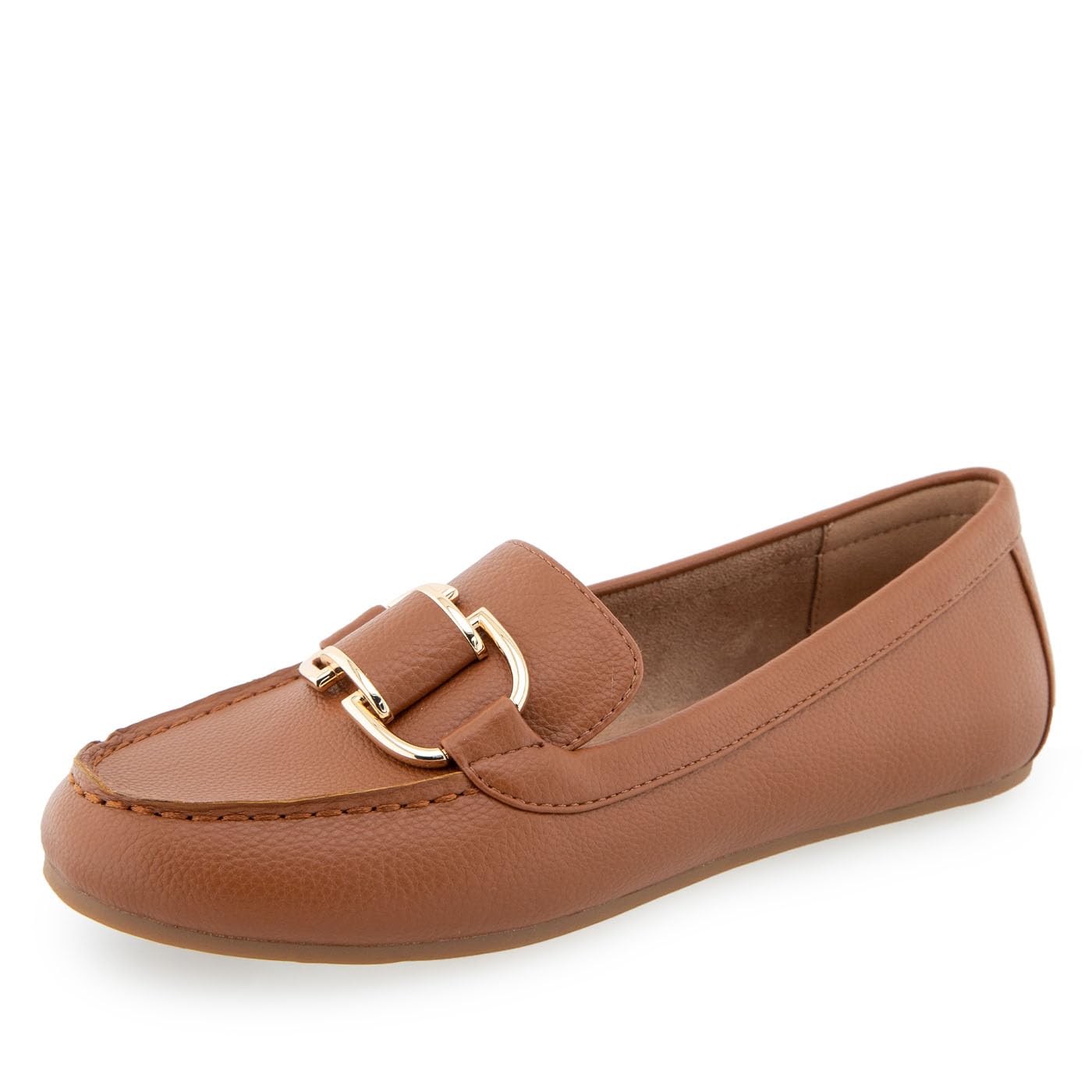 Aerosoles Women’s Denver Loafer, Tan PU Leather, 7M