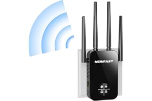 NEWFAST WiFi Extender Signal Booster,1200Mbps WiFi Extender up to 10000 sq.ft Coverage,Dual-Band Signal Booster for Home,Wire