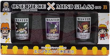 Amazon ワンピース Pansonworks 手配書b ショットグラス3個セット 剣豪 アニメキャラクター食器 お酒ミニグラス 通販 アニメ 萌えグッズ 通販