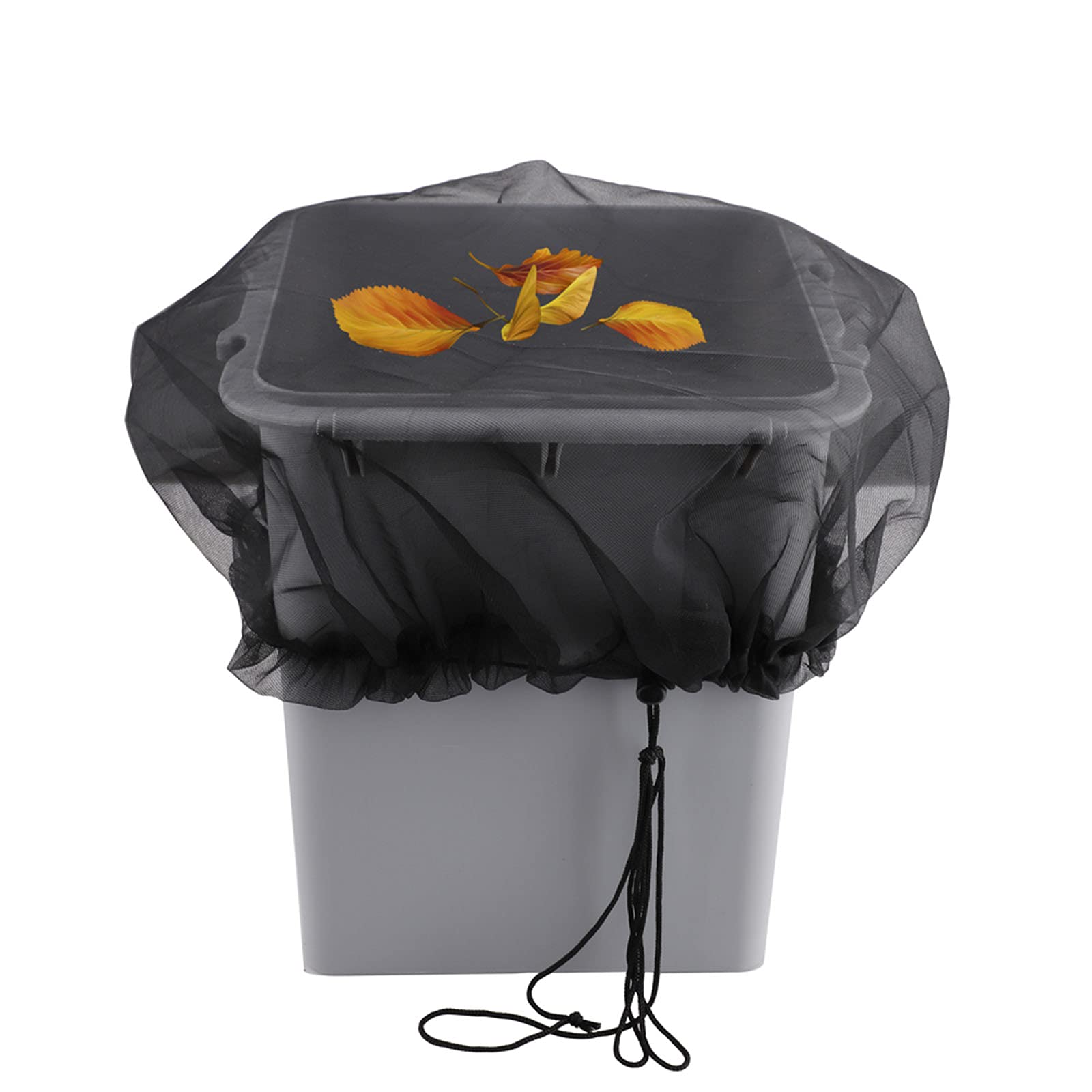 BDSJBJ Mesh Cover for Rain Barrels,Rain Butt Net Cover,Black Polyester Mesh Cover with Practical Drawstring for Outdoor Garden Rain Buckets Barrels,Keep Mosquitos and Debris Out of Your Rain Barrel