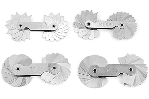 AILOOCEDI Radius Set R0.3-1.5, R1-6.5, R7-14.5, R15-25, Made of Stainless Steel, Convenient for Checking Convex and Concave Surfaces Die Makers Machinists Tool, AILOOCEDIv5sqt468hr