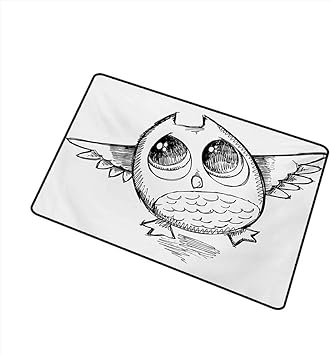 Diycon Paillasson Tendance Motif Chouette Triste Presque