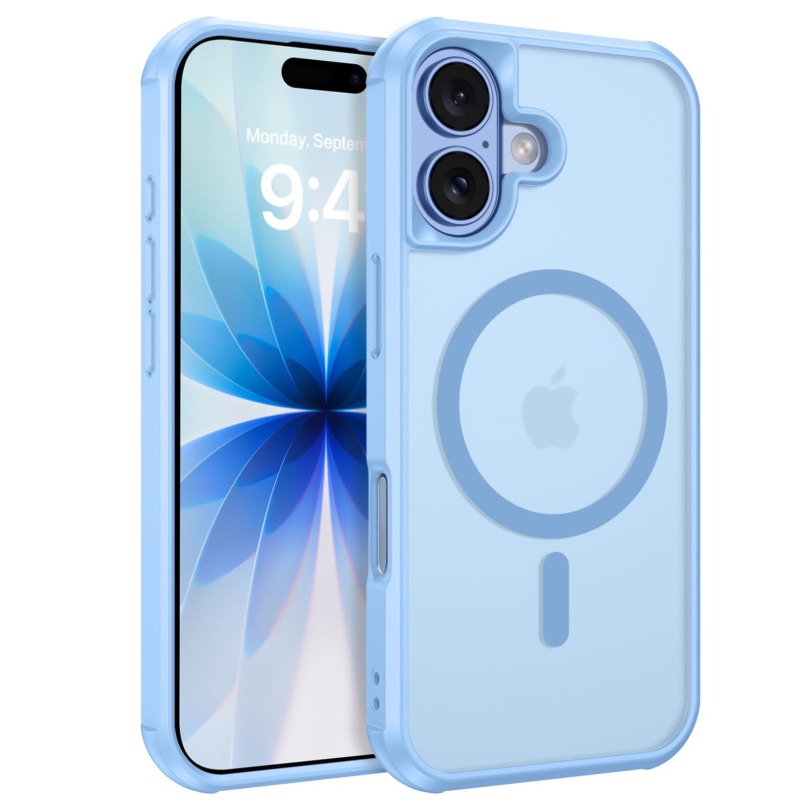 Photo 1 of BENTOBEN Magnetic for iPhone 17 Case 2025 [Compatible with Magsafe] Translucent Matte Phone Case iPhone 17 Slim Thin Shockproof Raised Lips Logo Reveal Women Men Girls Boys Protective Cases, Mist Blue
