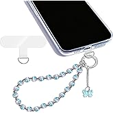 JINGSEN Wrist Strap for Women,Detachable Anti Theft Cell Phone Lanyard Hands-Free Wrist Strap,Cute Beaded Bag Charms