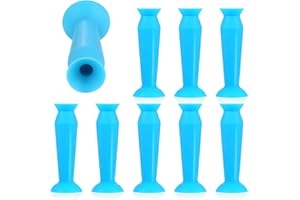 MUQING 8 Pack Scleral Lens Inserter with Suction Cups on the Bottom, Blue Ventless Applicator for Hard/RGP Lenses, Scleral Lenses, Hard Scleral Contact Lens Handler