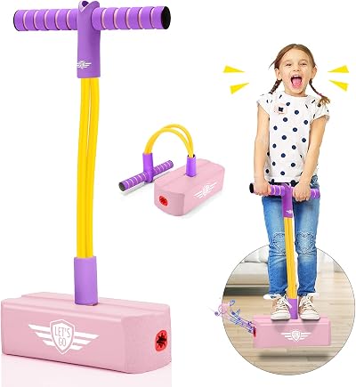 Toyzey Foam Pogo Jumper for 3-12 Year Old Girls Boys Pink