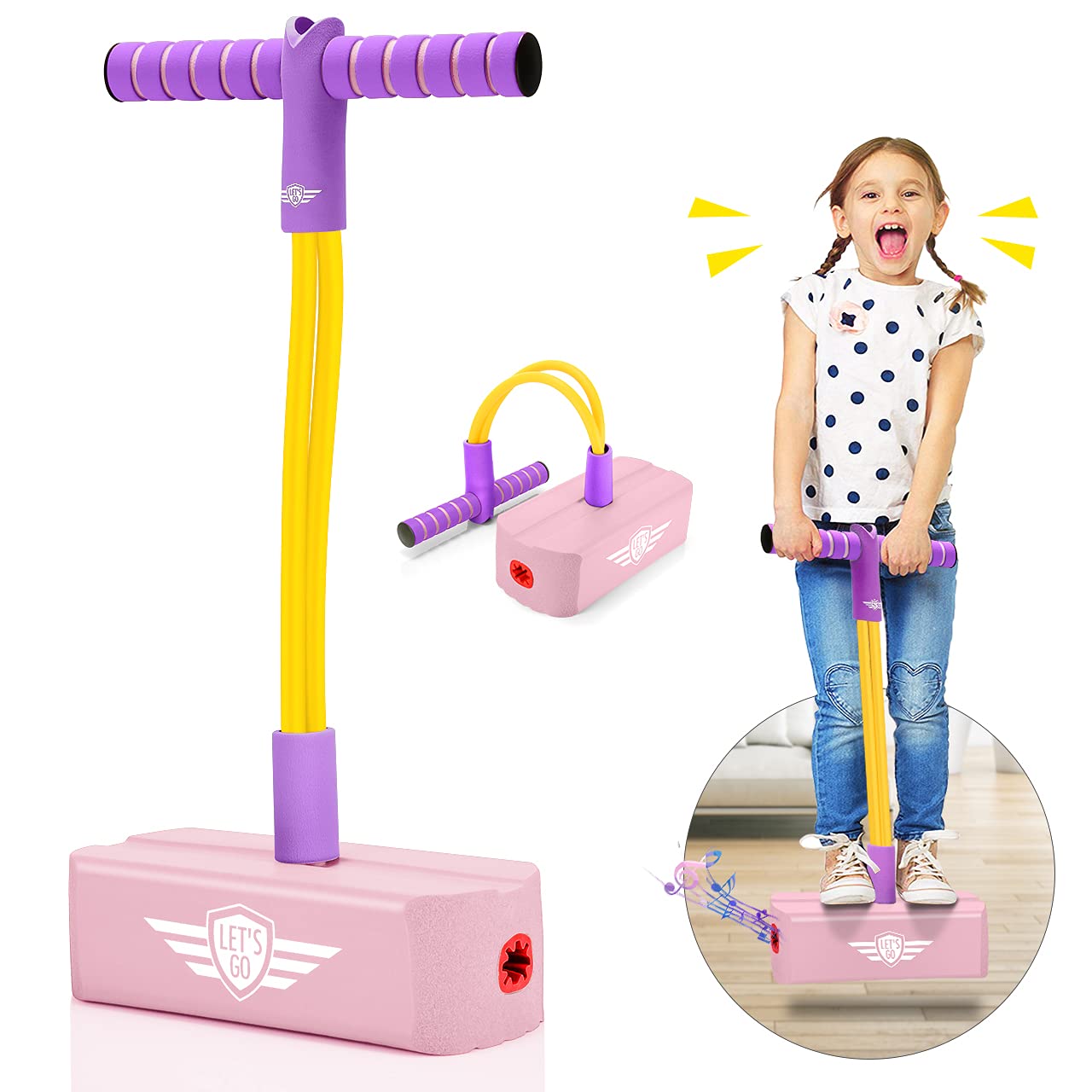 Toyzey Gifts for 3-12 Year Old Girls,3-12 Year Old Boys Toys Girls Toys Age 3-12 Toys for 3-12 Year Old Girls 3-12 Year Old Girl Gifts Foam Pogo Jumper Girls Birthday Presents Pink — image 1