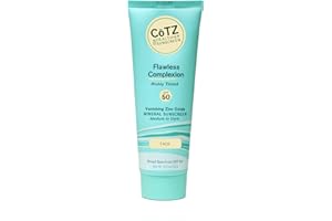 COTZ CōTZ Flawless Complexion Richly Tinted | Facial Mineral Sunscreen | For Medium to Dark Skin Tones | All Skin Types | Broad Spectrum SPF 50 | 2.5oz / 70 g