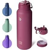 BOTTLE BOTTLE 40 oz Sports Water Bottle with Pills Holder | Dual-use Lid,Stainless Steel,Insulated Water Bottle with Straw