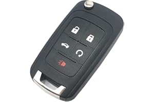Horande 5 Buttons Replacement Key Fob Cover Case fit for Chevy Malibu Cruze Camaro Volt Equinox Sonic Keyless Entry Key Fob Shell OHT01060512