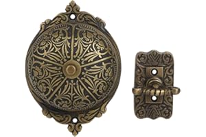STALLION HARDWARE STALLON HARDWARE Antique Brass Twisted Door Bell with Vintage Decorative Door Chime
