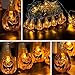 Pumpkins String Lights 30 LEDs 10.33 Foot Halloween Jack-O-Lantern Pumpkin Lights For Halloween Party Decorations - Battery Operated Warm White