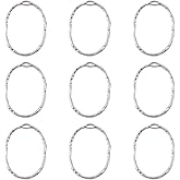 FASHEWELRY 100Pcs Alloy Oval Open Back Bezel Pendants Platinum Hollow Mold Pendants Pressed Flower Frame Charms for Resin Earrings Necklace Jewelry Making