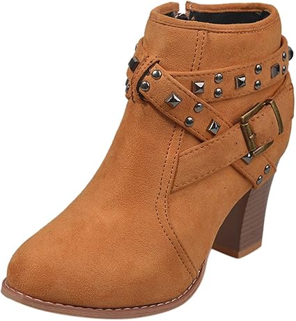 short suede boots with heel