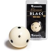 Aramith Tournament Black Billiard Pool Cue Ball 2 1/4" 6 Black Dots in a Blister