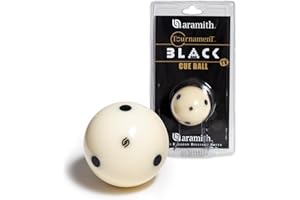 Aramith Tournament Black Billiard Pool Cue Ball 2 1/4" 6 Black Dots in a Blister Y