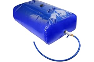 TooTaci 240L/63.4Gal Water Storage Bladder Containers, Portable Water Storage Tank with Hose, Collapsible Emergency Water Storage Bag for Garden Watering, Drought Resistance, RV Camping