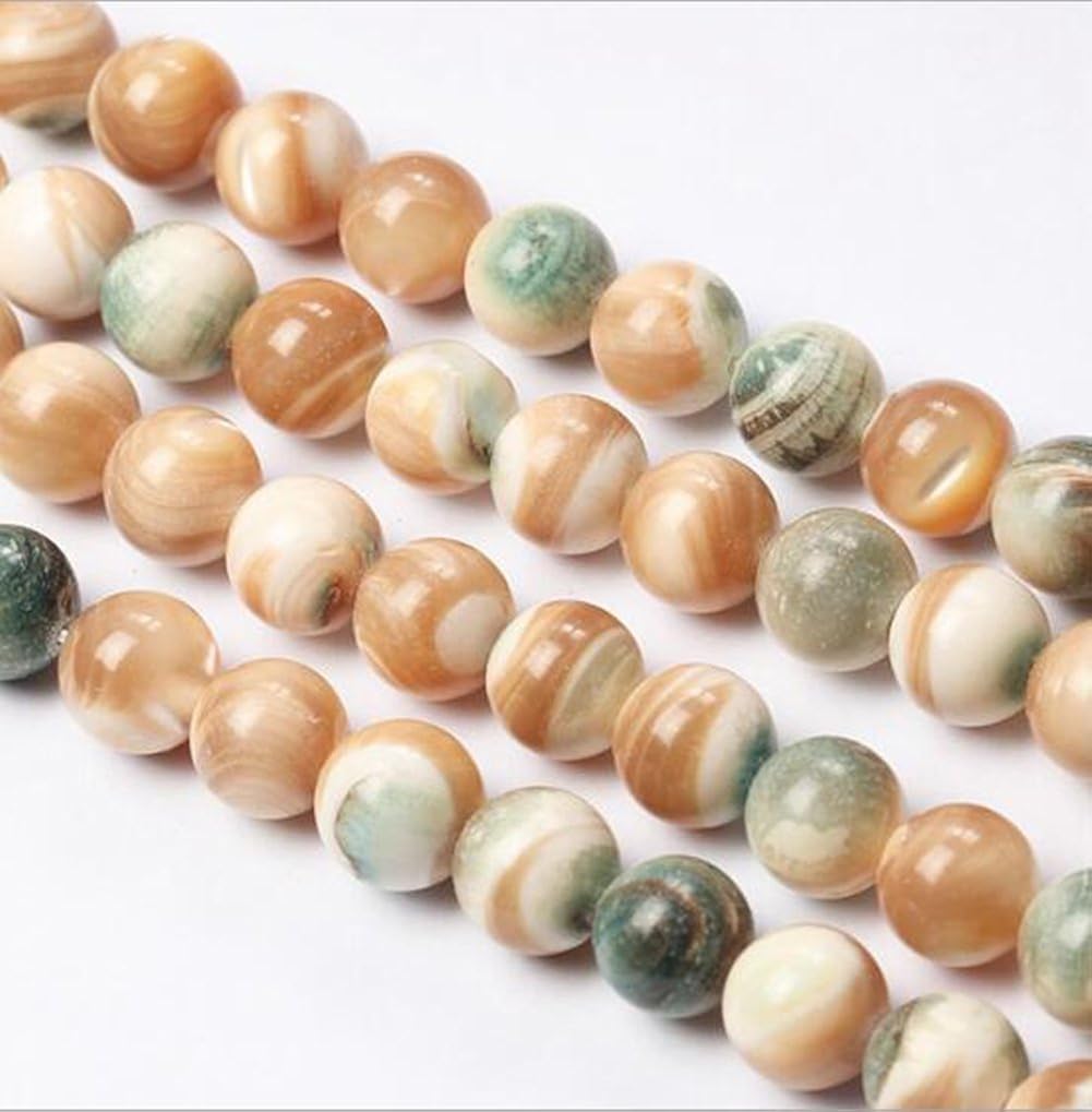 Amazon Easternstar ブルー シャコガイ 夜光貝 パワーストーン Blue Tridacna Power Stone 玉サイズ10mm 数珠 手作り 1連売り 長さ約40cm ブレスレット 通販
