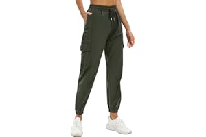 siliteelon Womens Cargo Joggers Lightweight Quick Dry Hiking Pants Athletic Workout Casual Outdoor