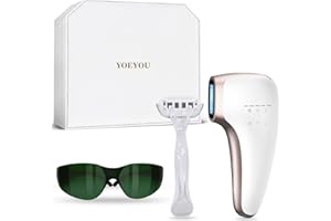 YOEYOU Laser Hair Removal, 25J Large Energy IPL Hair Removal Device, 39°F Truly Pain-free Sapphire Ice-Cooling, 999999+ Flashes At-Home Hair Removal for Women & Men, 5 Modes for Whole Body,FDA Cleared