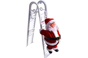 Automatically Santa Electric Climbing Double Ladder Music Ornament Toys Christmas Home Party Decoration Childern Dirty Santa 