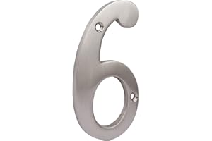 SKANDH Solid Brass House Address Number 6/9, 4" inch Satin Nickel Finish