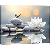 LAIART Lotus Zen Canvas Print Wall Art Modern Artwork Wall Decor