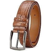 YOORAN Leather Belt for Men Mens Dress Belt 1 3/8" Casual Work Jeans Golf with Gift Box